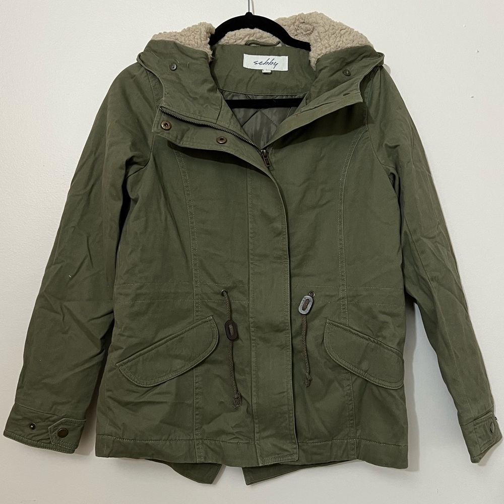 Sebby Sherpa lined good and quilt down lined body- Twill Jacket